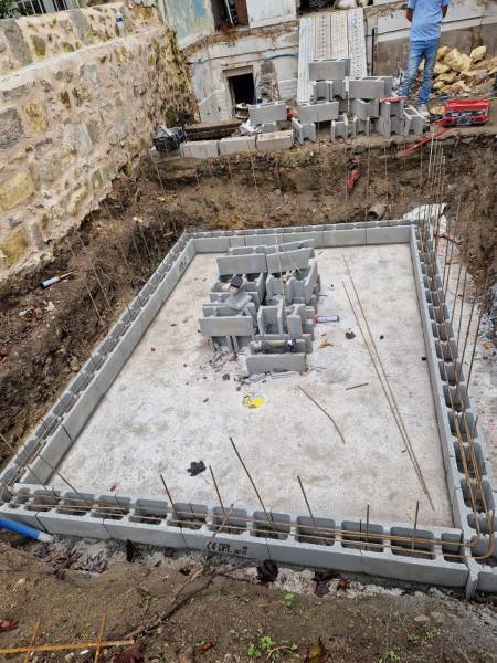 Construction d’un garage de 20 m² avec dalle carrossable à Léognan, près de Gradignan (Sud Gironde)